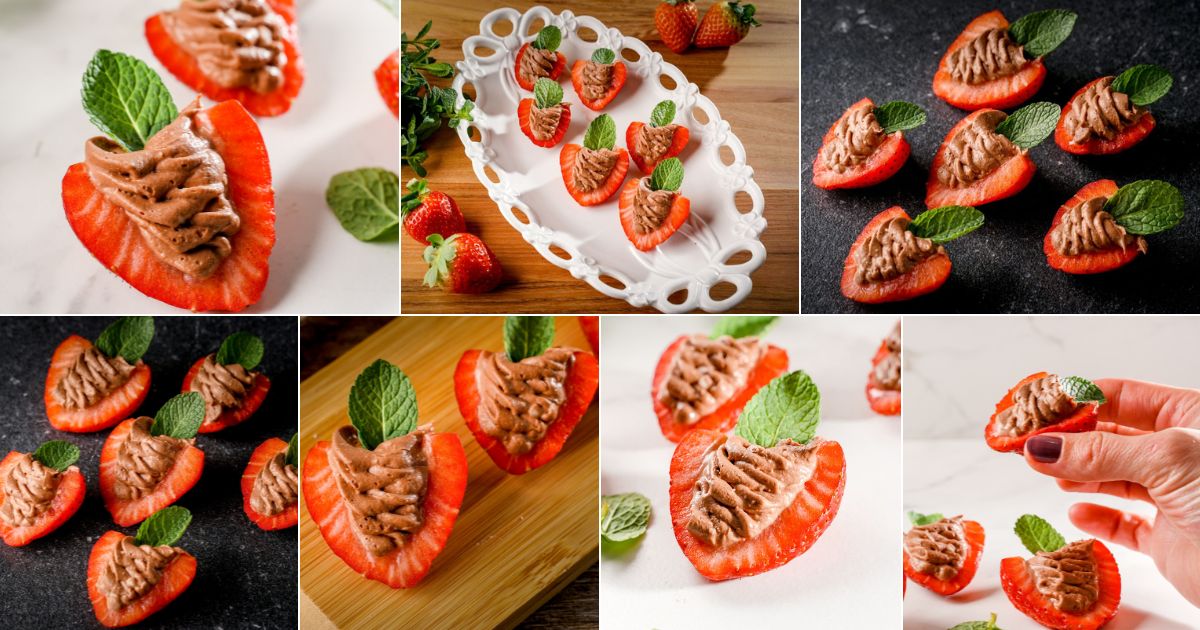 Deviled Strawberries With Chocolate and Cream Cheese Strawberry Plants