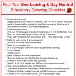 Free Download for Everbearing and Day Neutral Strawberries: First Year Grower’s Checklist