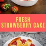 Fresh Strawberry Cake pinterest image.