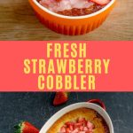 Fresh Strawberry Cobbler pinterest image.