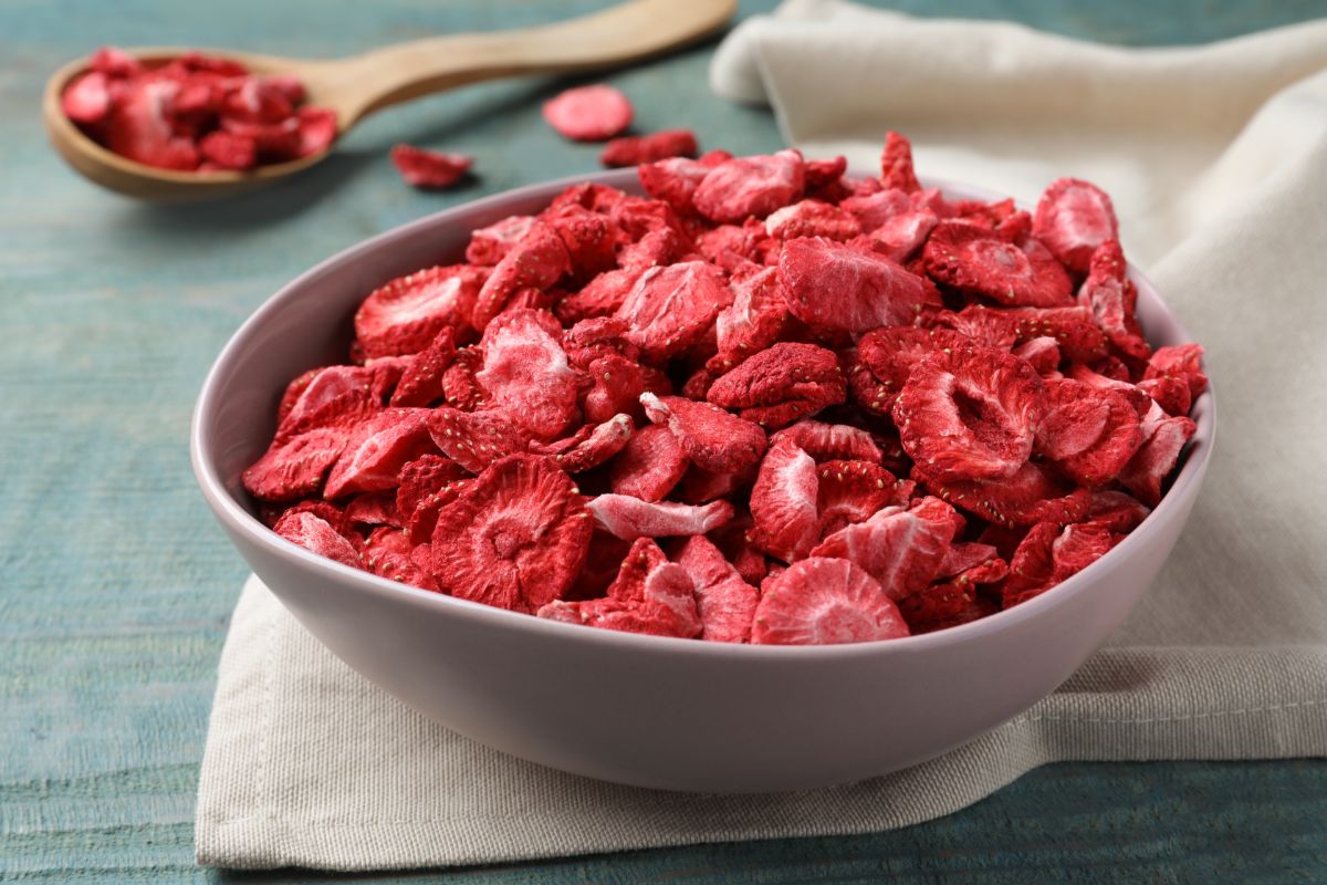 Dehydrated homegrown strawberries