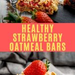 Healthy Strawberry Oatmeal Bars pinterest image.