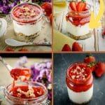 No Bake Keto Strawberry Cheesecake Jars pinterest image.