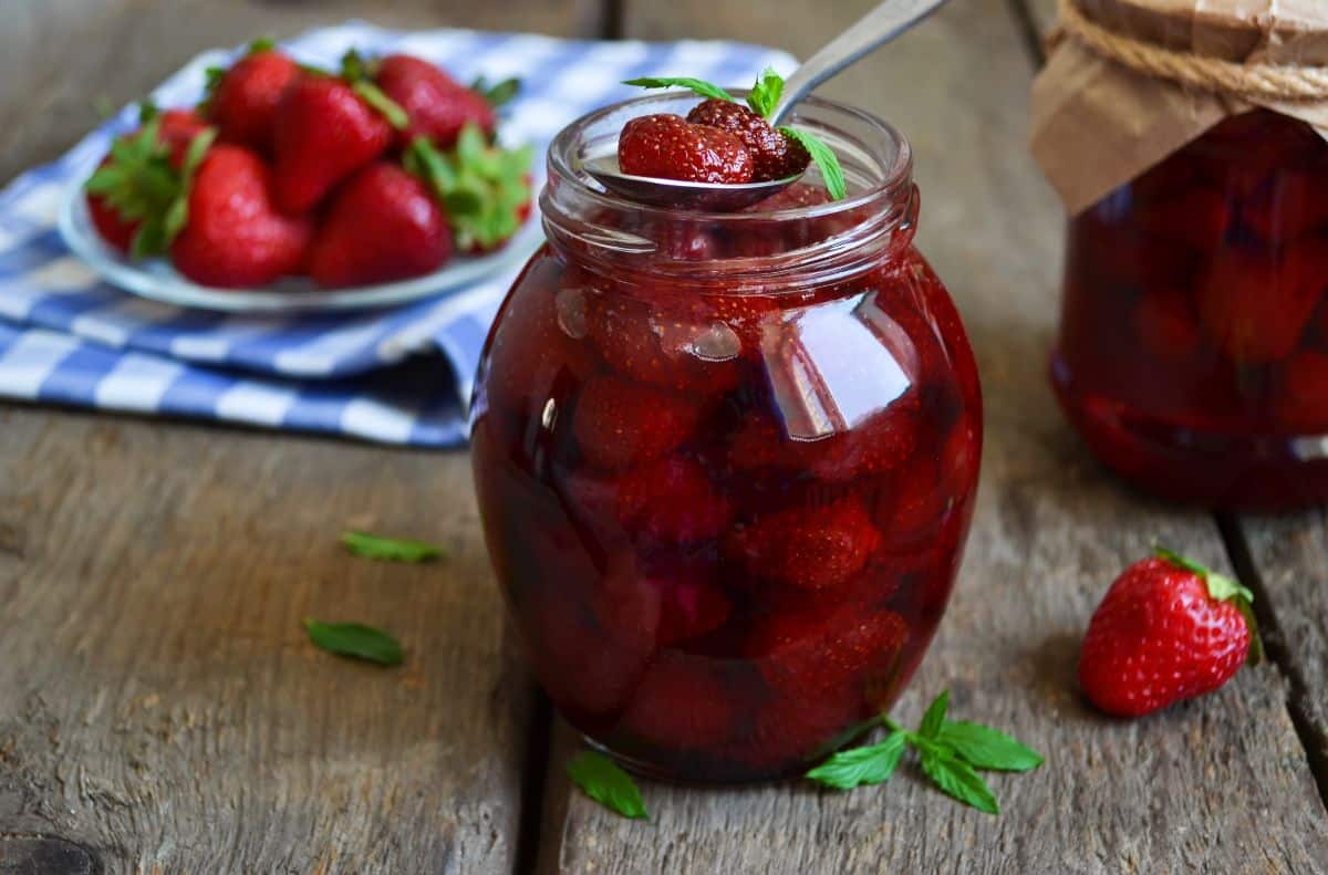 Homemade strawberry jam